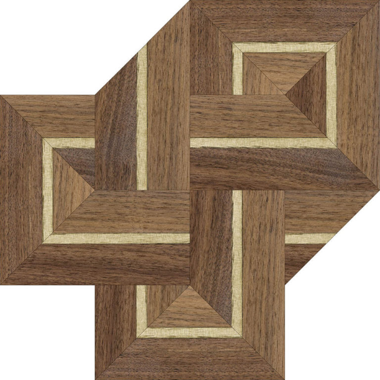 French Knot Wood Border Corner With Brass Accent By Oshkosh Designs