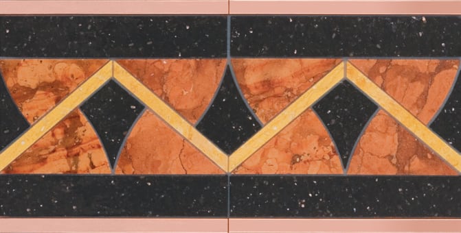 Ashanti Granite, Marble, & Metal Border | Tile Floor Border