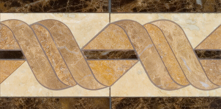 Delphinus Stone Tile Border | Floor Border