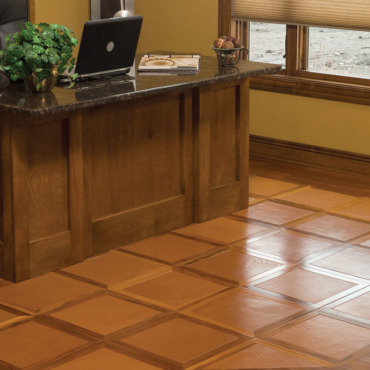 Artizano Leather and Wood Parquet | Wood Flooring | Leather and Brazilian Cherry