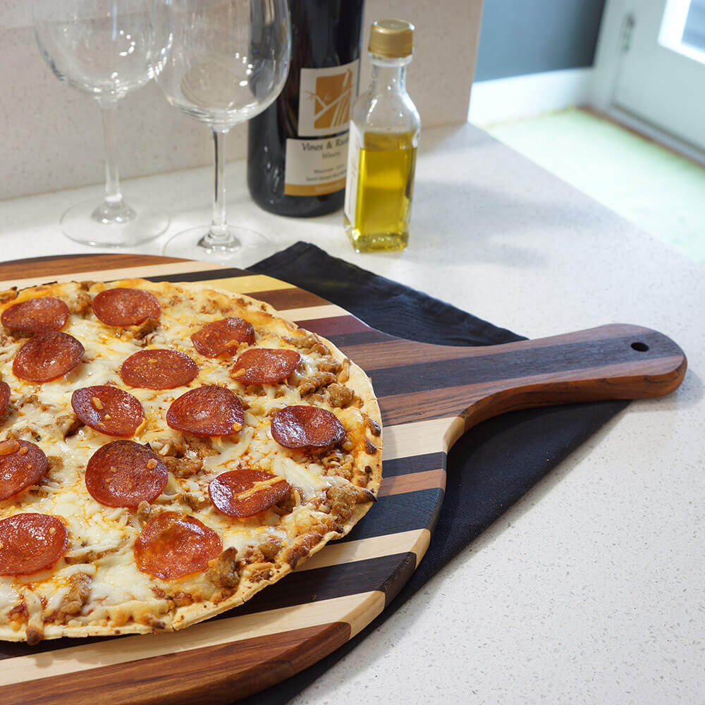 Solid Hardwood Pizza Board / Serving Platter
