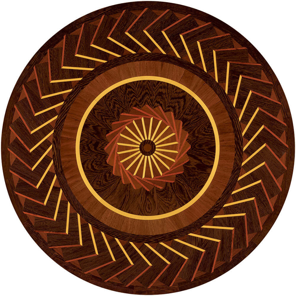 Art Nouveau Wood Medallion | Floor Medallion