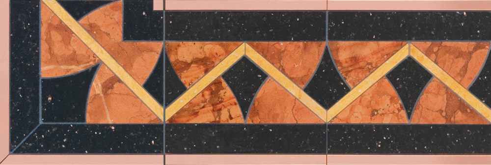 Ashanti Granite, Marble, & Metal Border & Corner | Tile Floor Border & Corner