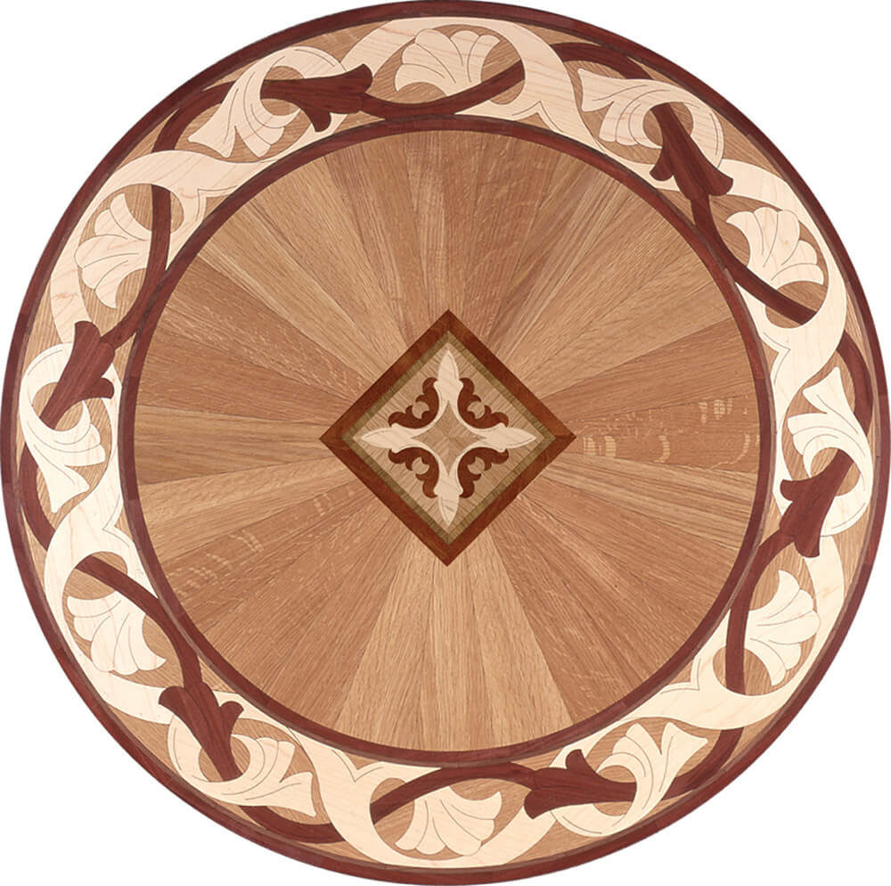 Belcourt Wood Medallion | Floor Medallion