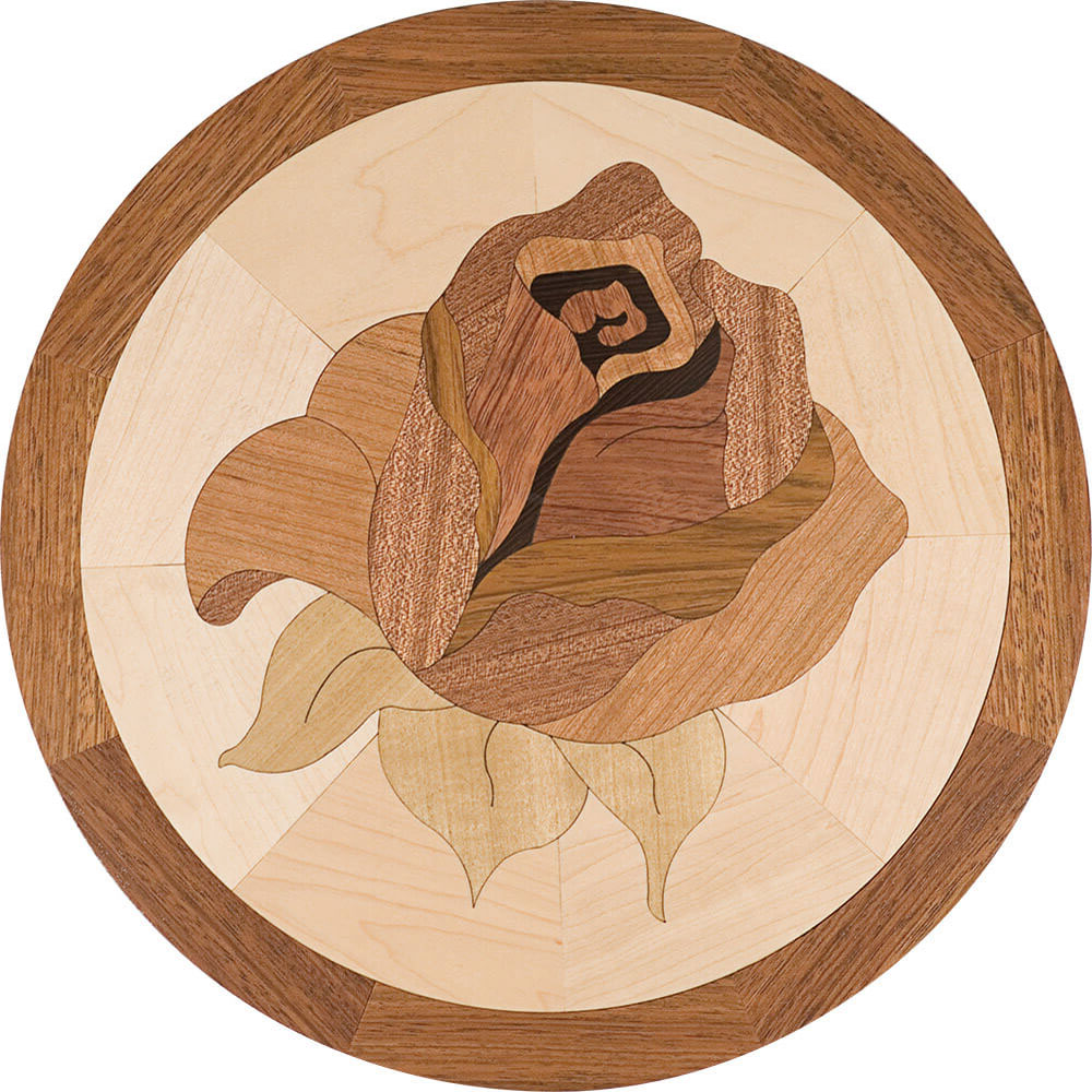 Bellarosa Round Wood Medallion Deco | Floor Medallion