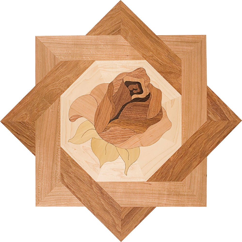 Bellarosa Star Wood Medallion Deco | Floor Medallion