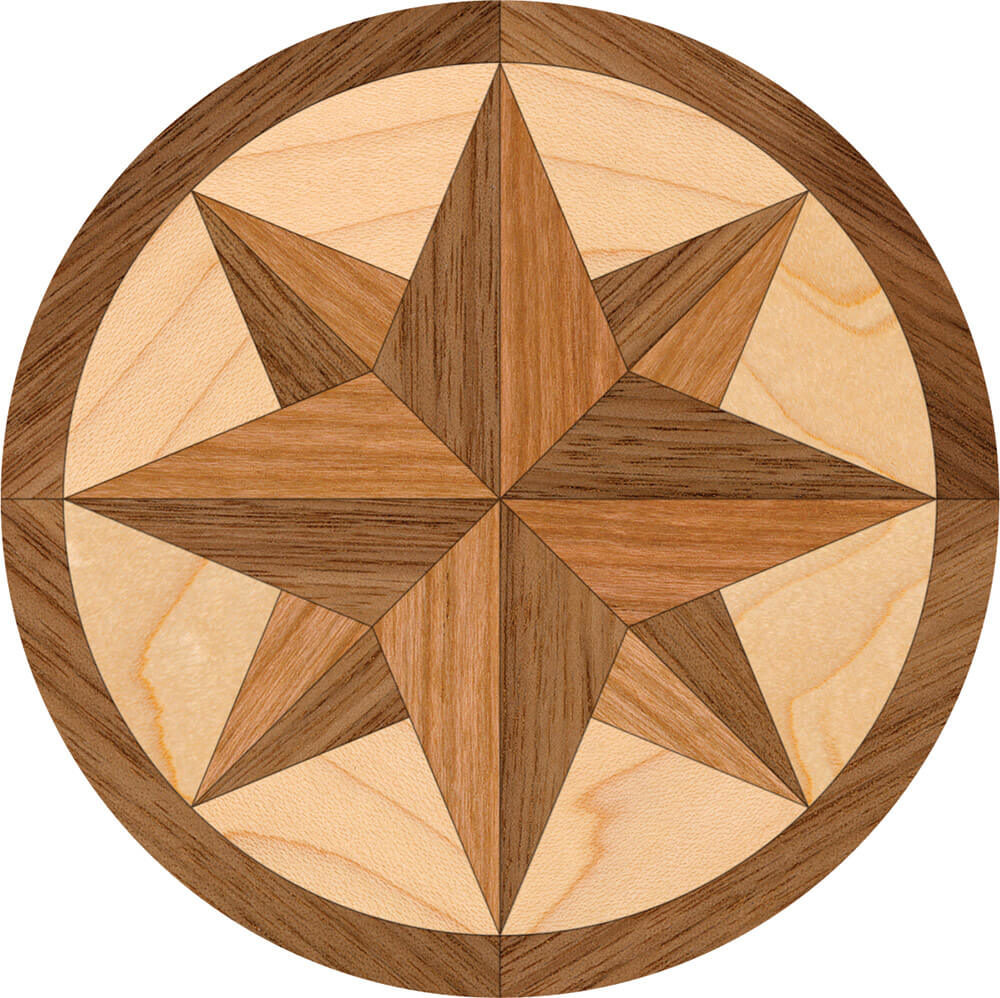 Brant Point Wood Focal Accent Medallion