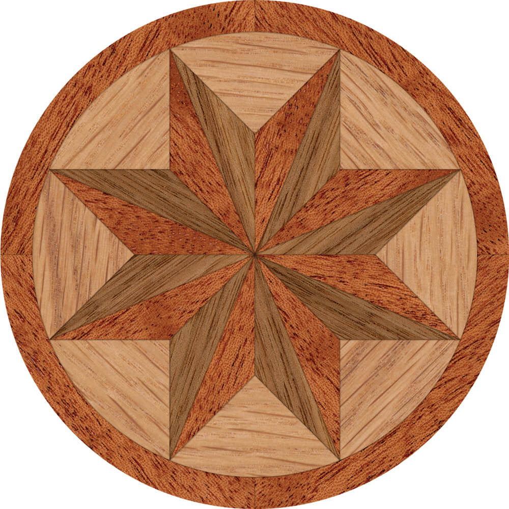 Crowne Point Wood Medallion Focal Accent