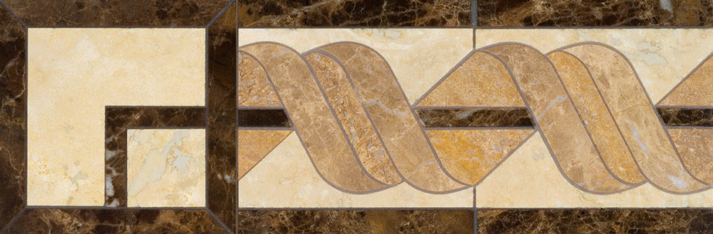 Delphinus Limestone, Travertine, and Marble Border & Corner | Tile Floor Border & Corner