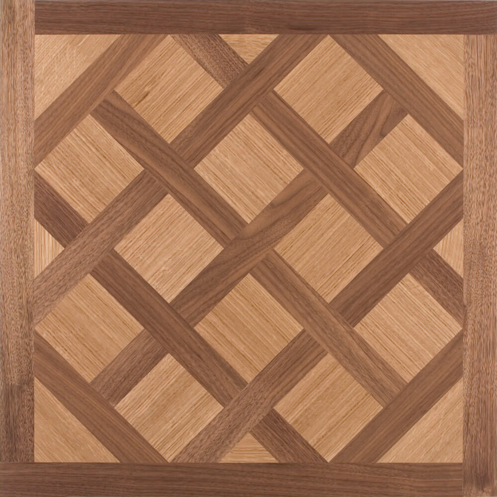 Quartered White Oak & Walnut Fontainebleau Parquet Tile | Parquet Flooring