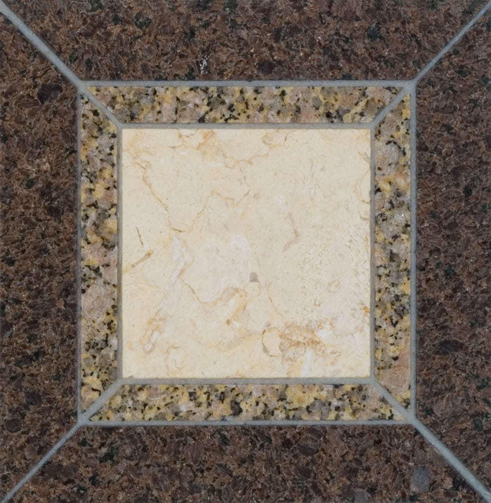 Grenadier Granite & Limestone Corner | Floor Accent