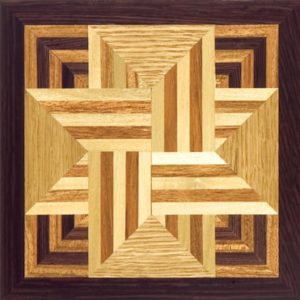 Intarsia Wood Border Corner: Floor Accent by Oshkosh Designs