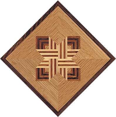 Intarsia Wood Deco Medallion | Floor Medallion