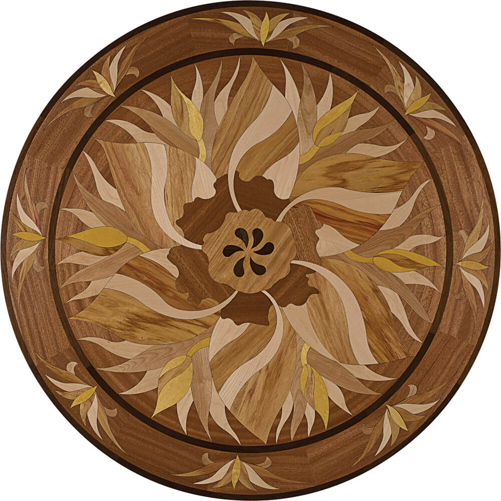 Meriweather Wood Medallion | Floor Medallion