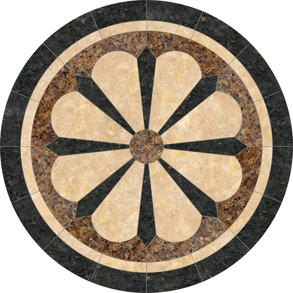 Monte Carlo Granite & Limestone Medallion | Floor Tile Medallion