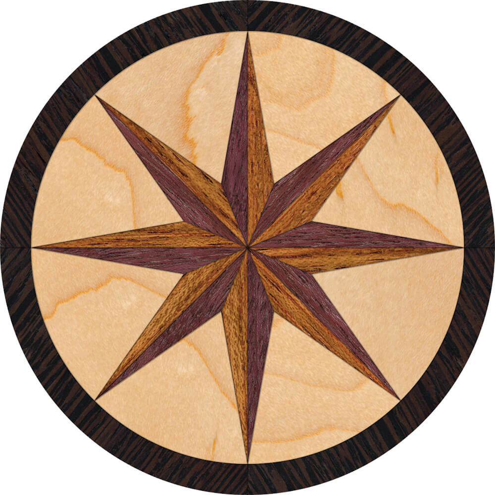 North Star Wood Focal Accent Medallion