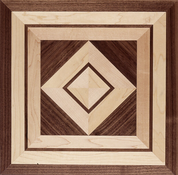 American Walnut and Maple Palazzo Wood Corner | Floor Accent