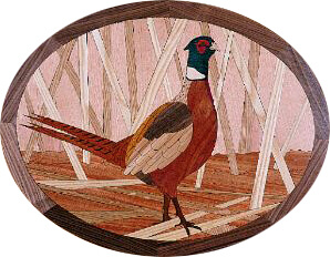 Pheasant Wood Medallion | Floor Medallion