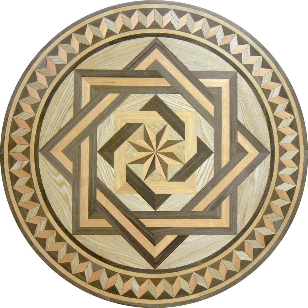 Custom Easton Bay Wood Medallion | Floor Medallion