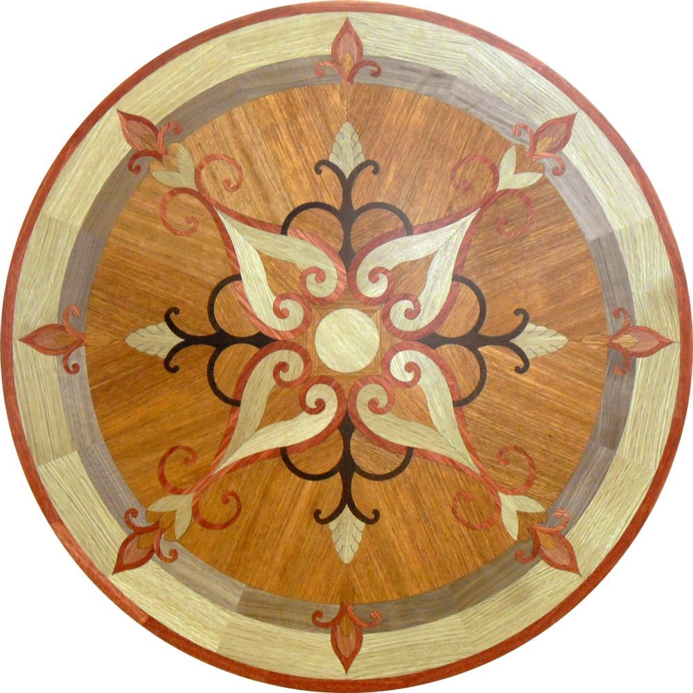 Custom Cassina Wood Medallion | Floor Medallion
