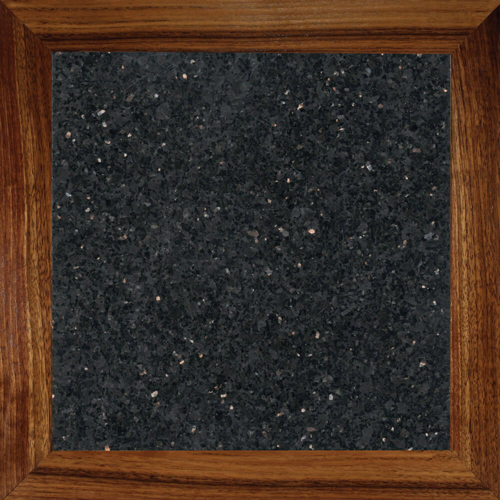 Black Galaxy & American Walnut Artizano Stone & Wood Parquet Tile | Parquet Flooring