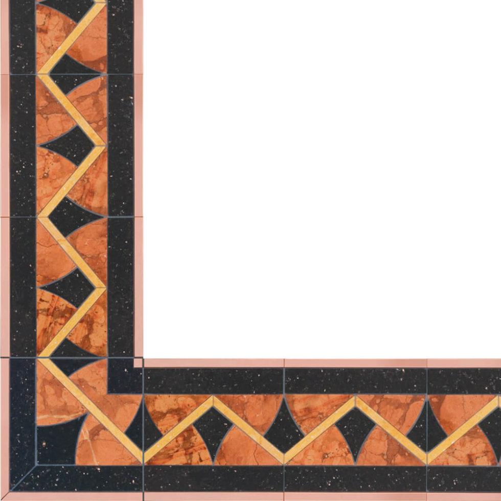 Stone Floor Borders: Tile Backsplash or Flooring Border