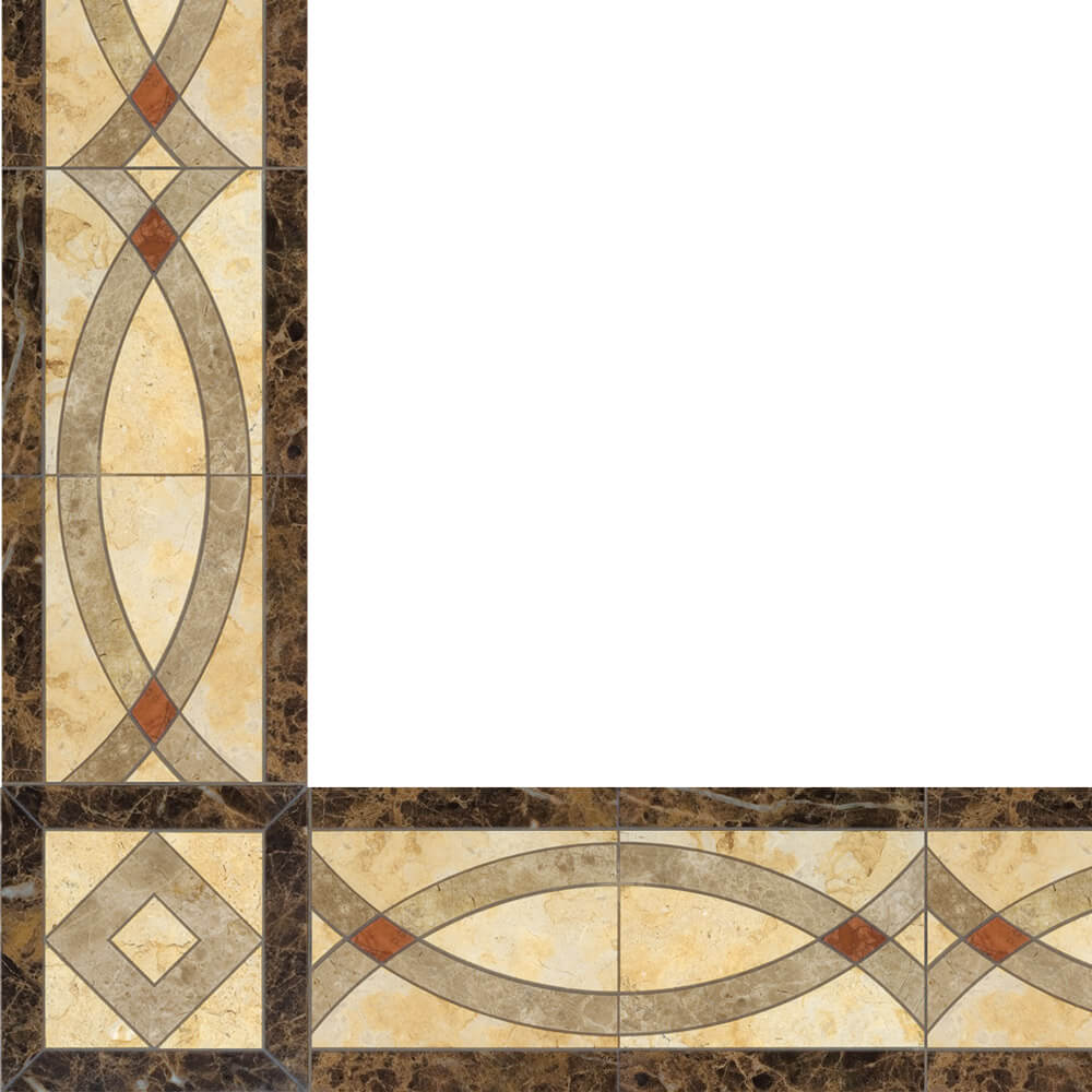 Celina Stone Tile Border | Tile Floor Border