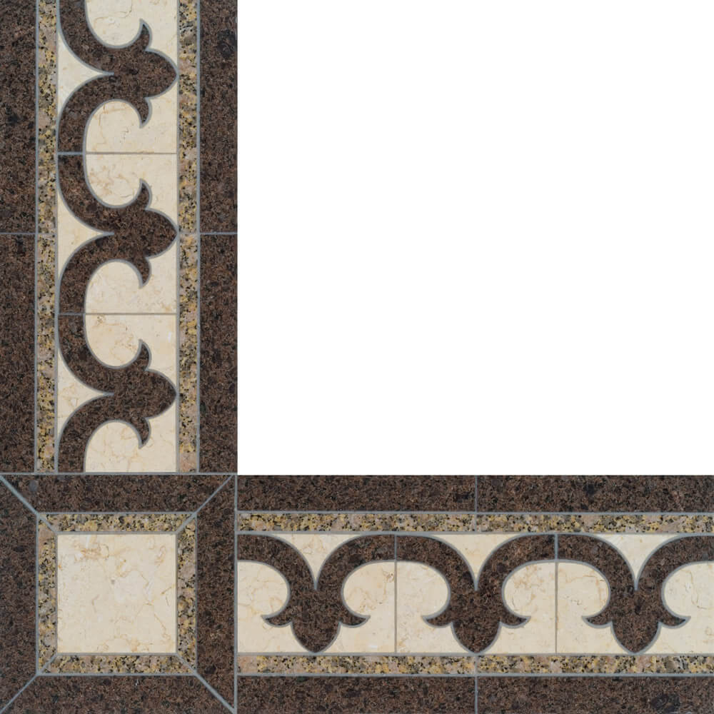 Grenadier Stone Tile Border | Tile Floor Border