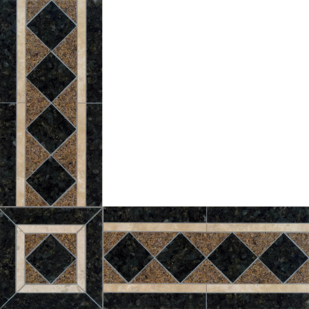 Monte Carlo Stone Border 520, Living Room Floor Tiles Border Design