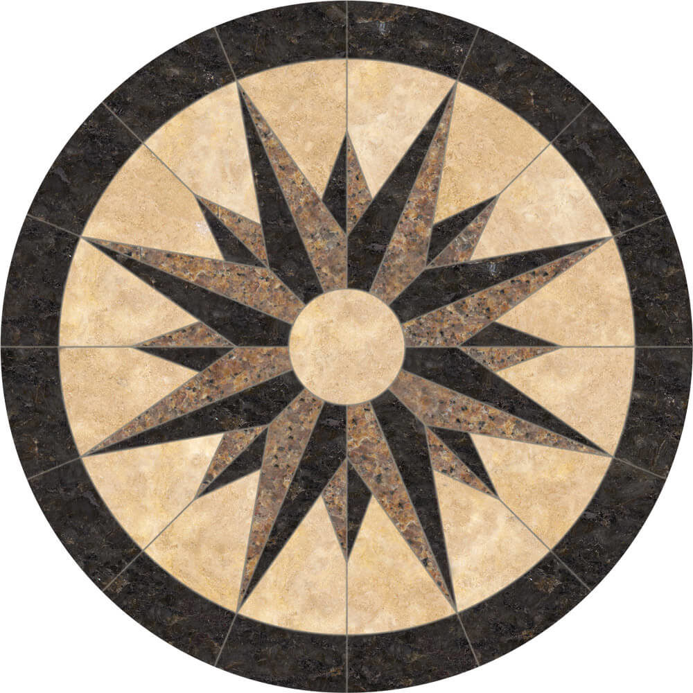 Andromeda Stone Tile Medallion | Floor Medallion