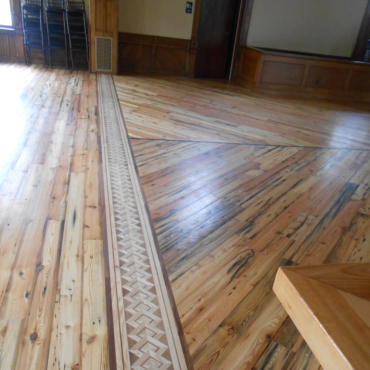 Palazzo Wood Border for Pabst Best Place | Floor Border | American Walnut and Maple