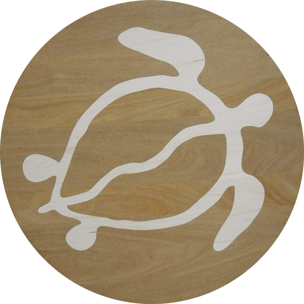 Custom Turtle Wood Medallion | Floor Medallion