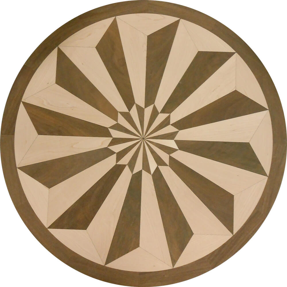 Custom Bellevue Wood Medallion 2 | Floor Medallion