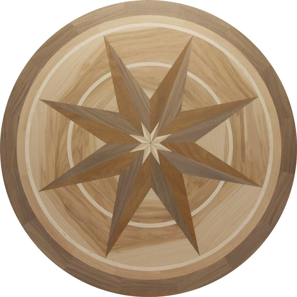 Custom Crowne Point Wood Medallion | Floor Medallion