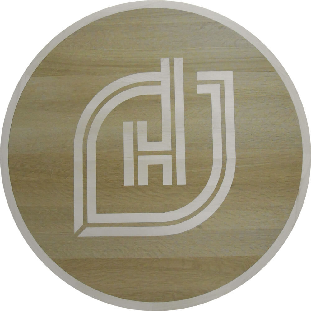 Custom NHLA Logo Wood Medallion | Floor Medallion