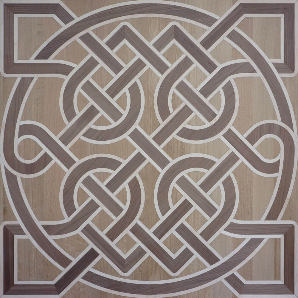 Custom Celtic Knot Wood Medallion | Floor Medallion