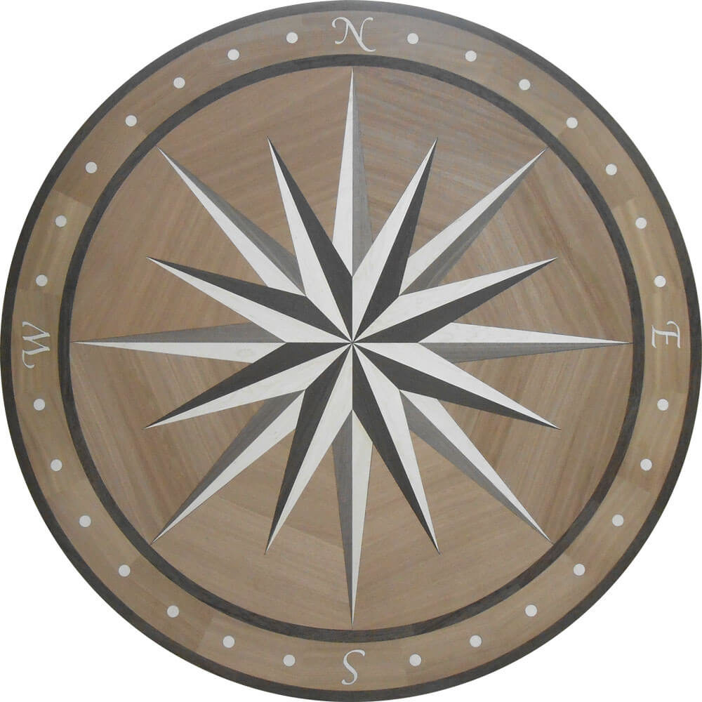 Custom Chatham Compass Wood Medallion 3 | Wood Medallion