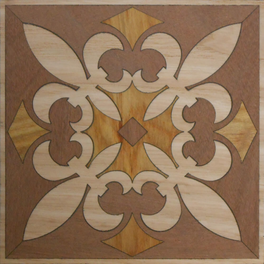 Custom Fleur De Lis Wood Corner | Floor Accent