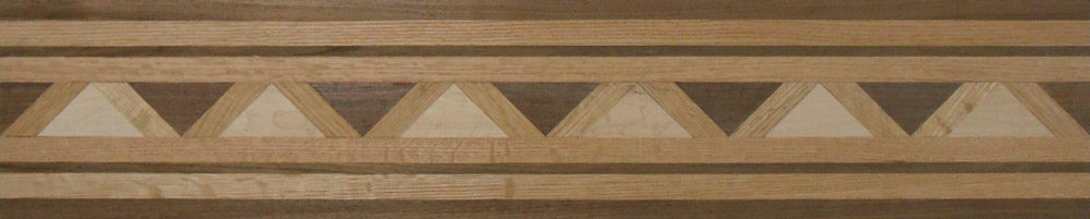 Custom Geometric Triangles Wood Border | Floor Border
