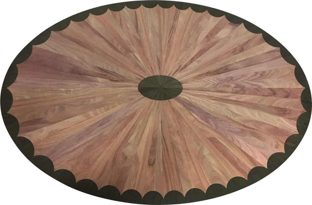 Custom Rotunda Wood Medallion | Oval Floor Medallion