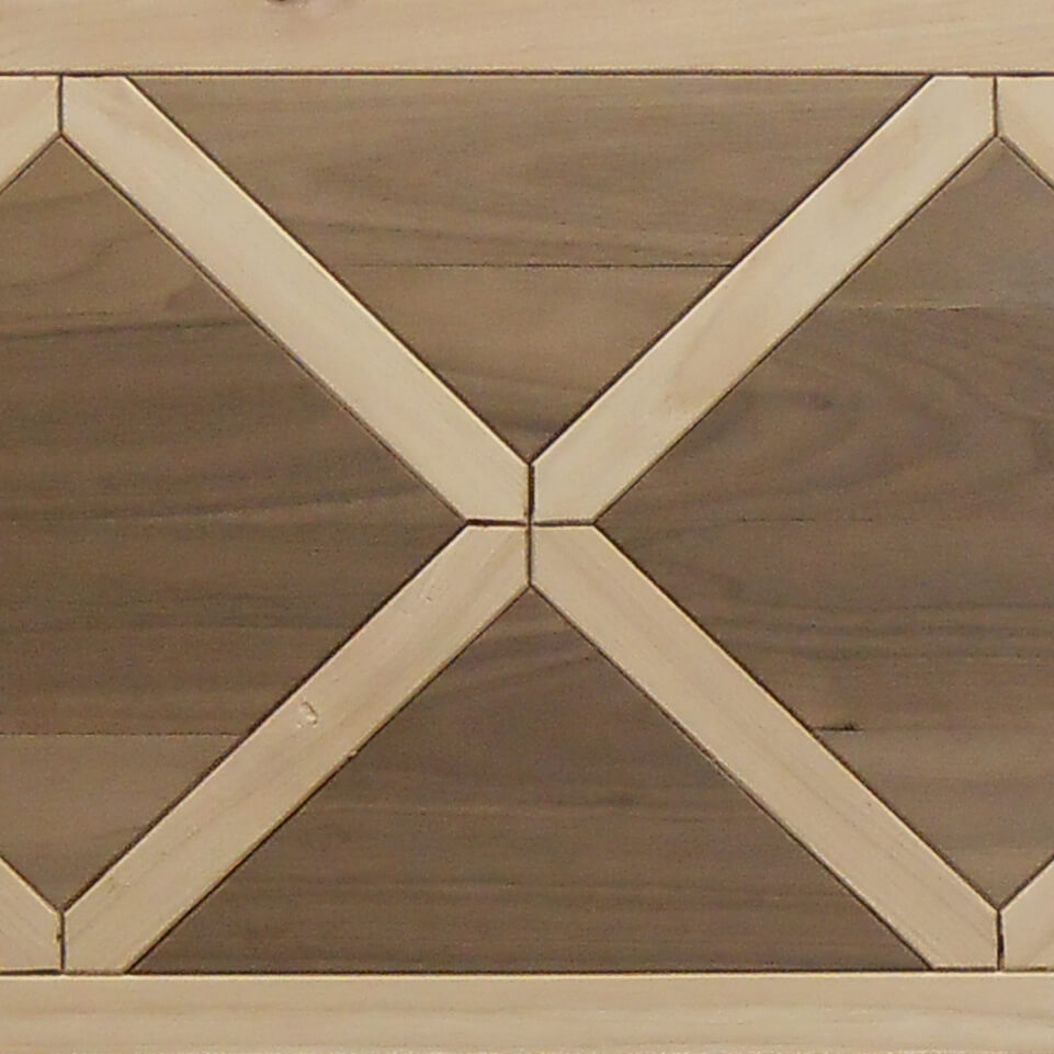 Custom Lattice Wood Border Close-Up | Floor Border