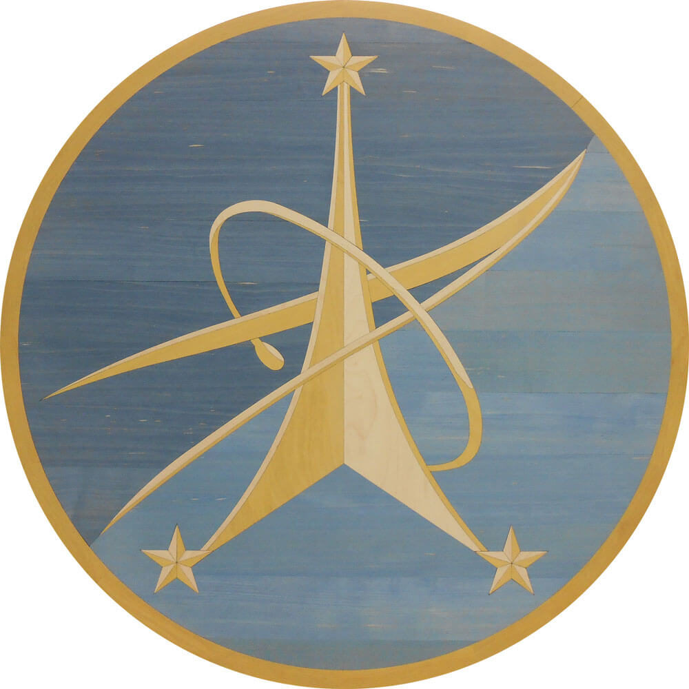 Custom NASA Wood Medallion | Floor Medallion