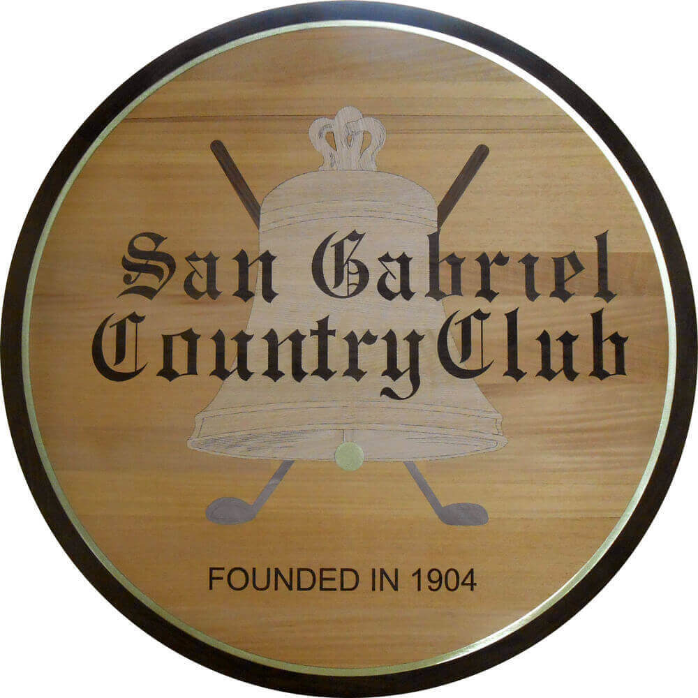 Custom San Gabriel Country Club Wood Medallion | Floor Medallion