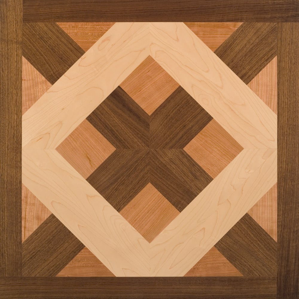 American Cherry, Maple, & Walnut Chateau Wood Parquet Tile | Parquet Flooring