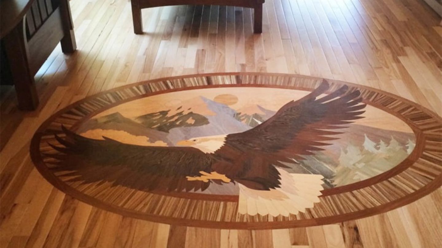 Custom Wood Floor Medallions for Personalized Designs