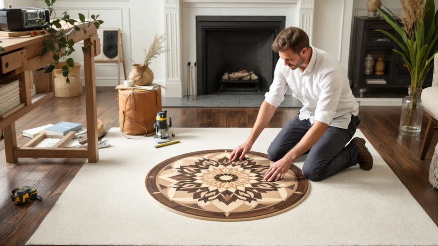 Installation Process for Wood Floor Medallions