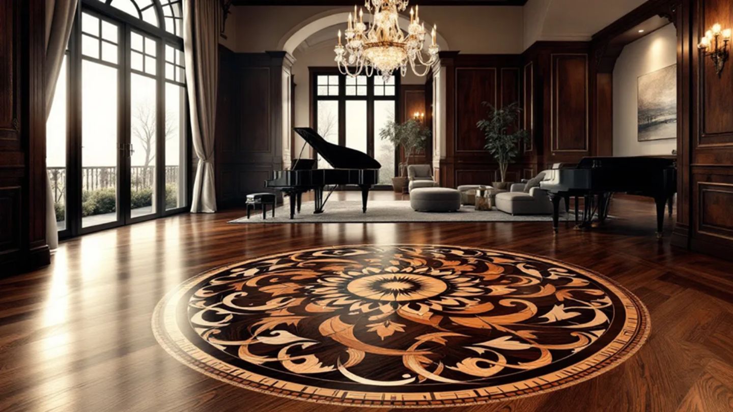 The Elegance of Hardwood Floor Medallions width=